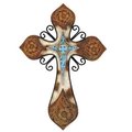 Dlc DLC 13207 Cross Turquoise Cowhide Tooled Leather Look - 12.75 x 0.75 x 8 in. 13207